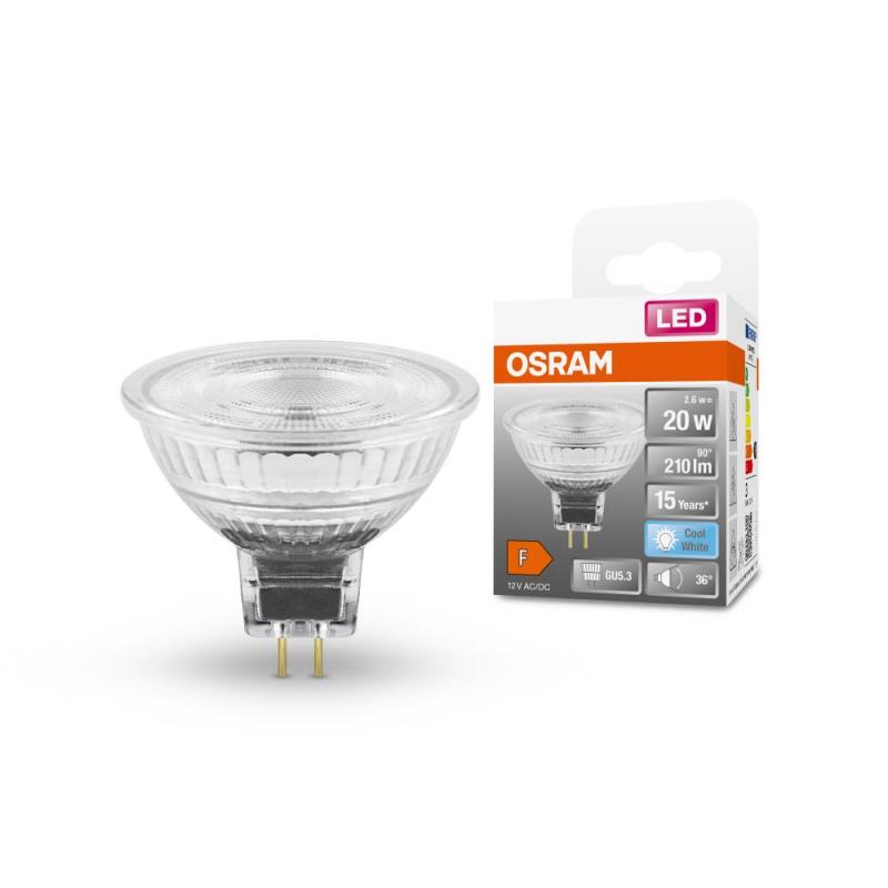 OSRAM LED GU5.3 Star Strahler MR16 36° 2,6W wie 20W universalweißes Licht 4000K 12V Niedervolt - schmaler Abstrahlwinkel